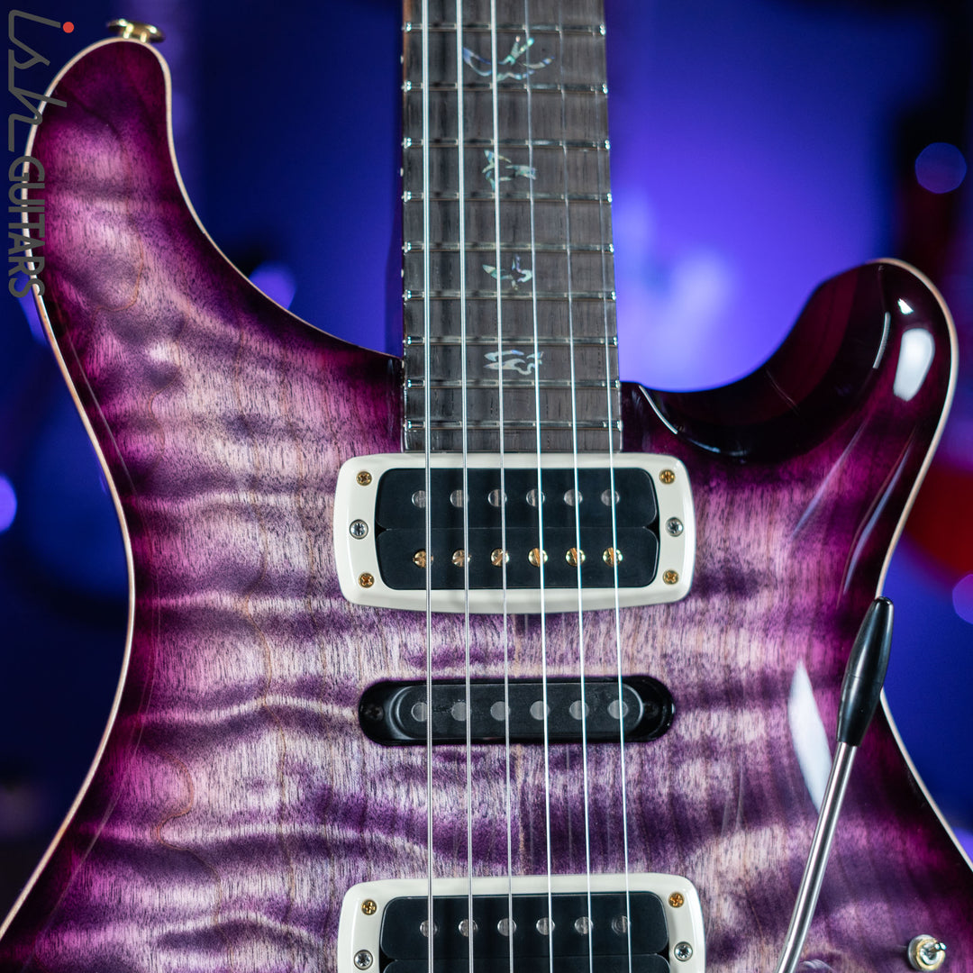 PRS Wood Library Modern Eagle V 10 Top Quilt Purple w/ Purple Burst Brazilian Rosewood