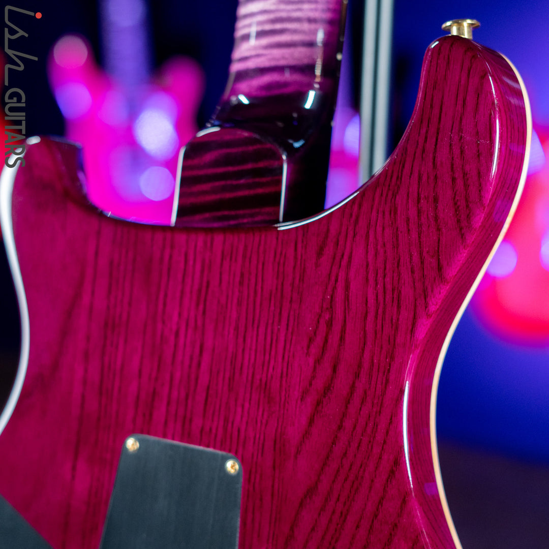 PRS Wood Library Modern Eagle V 10 Top Quilt Purple w/ Purple Burst Brazilian Rosewood