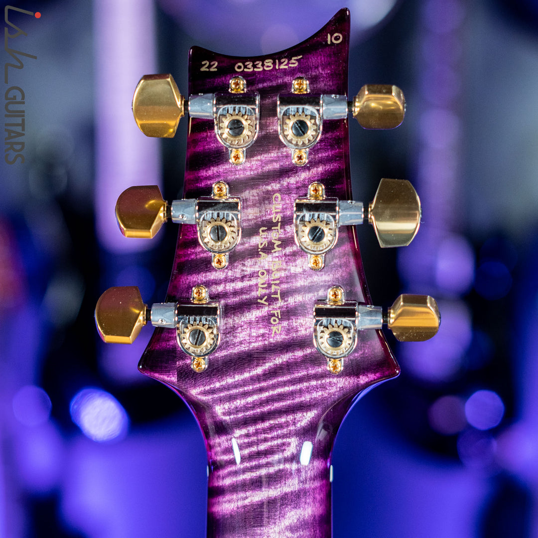 PRS Wood Library Modern Eagle V 10 Top Quilt Purple w/ Purple Burst Brazilian Rosewood