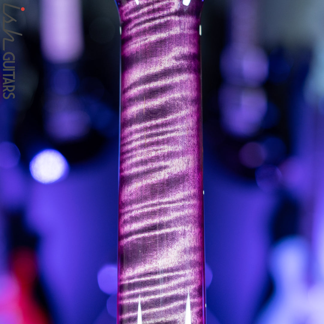 PRS Wood Library Modern Eagle V 10 Top Quilt Purple w/ Purple Burst Brazilian Rosewood