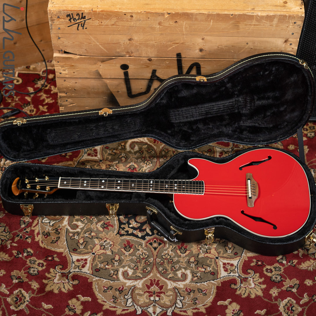 2012 Ovation YM68 Yngwie Malmsteen Signature Acoustic-Electric Guitar Rosa Corsa Red