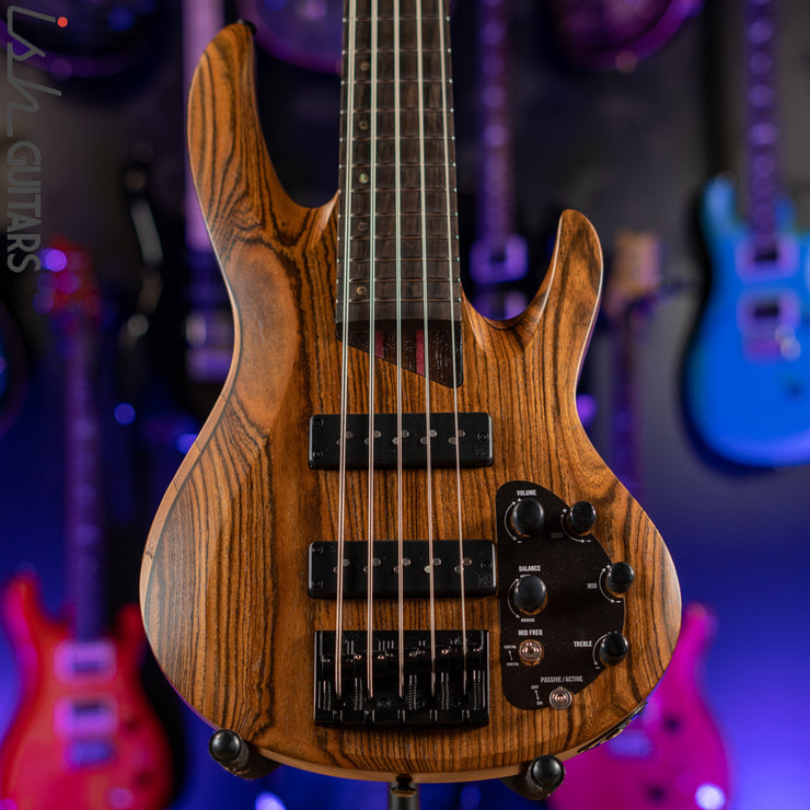 ESP LTD B-1005 5-String Bass Bocote Top Natural Satin Demo