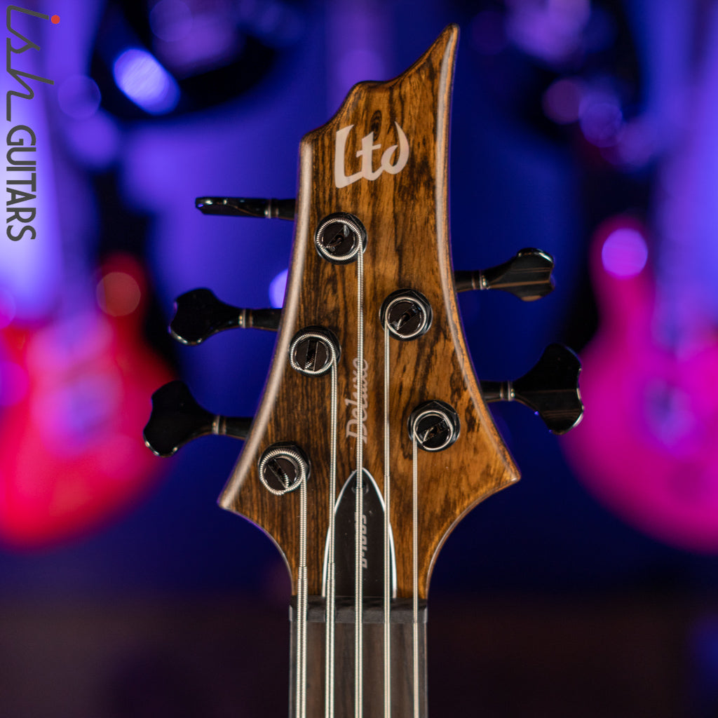 ESP LTD B-1005 5-String Bass Bocote Top Natural Satin Demo