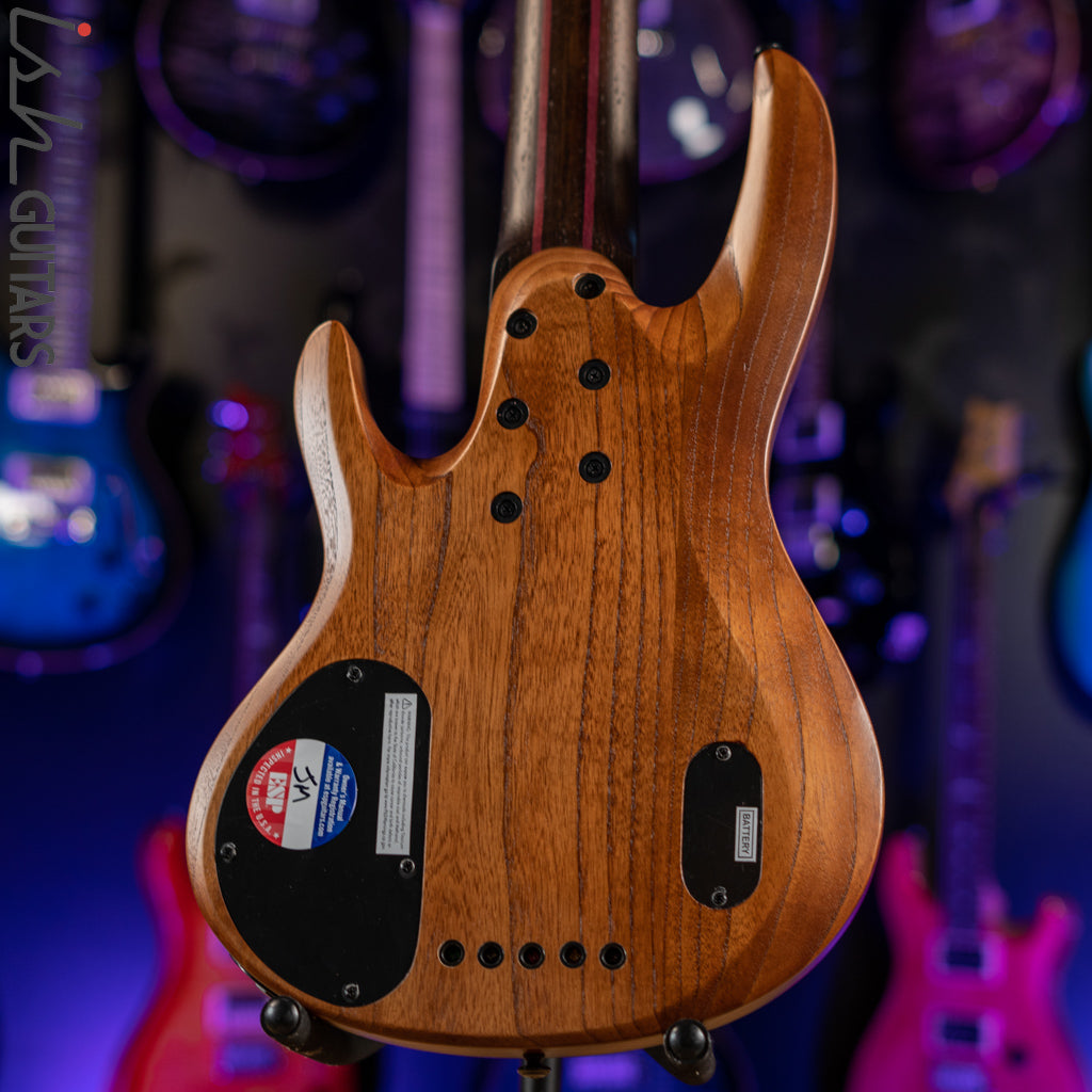 ESP LTD B-1005 5-String Bass Bocote Top Natural Satin Demo