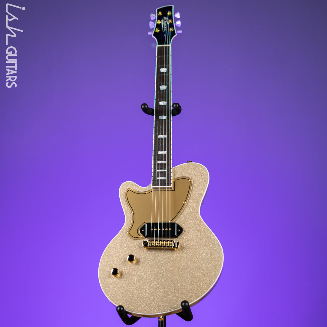 Kauer Starliner Left Handed Guitar Gold Sparkle