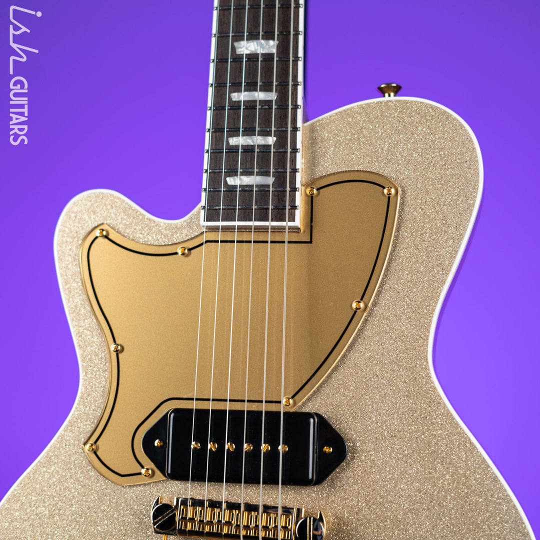Kauer Starliner Left Handed Guitar Gold Sparkle