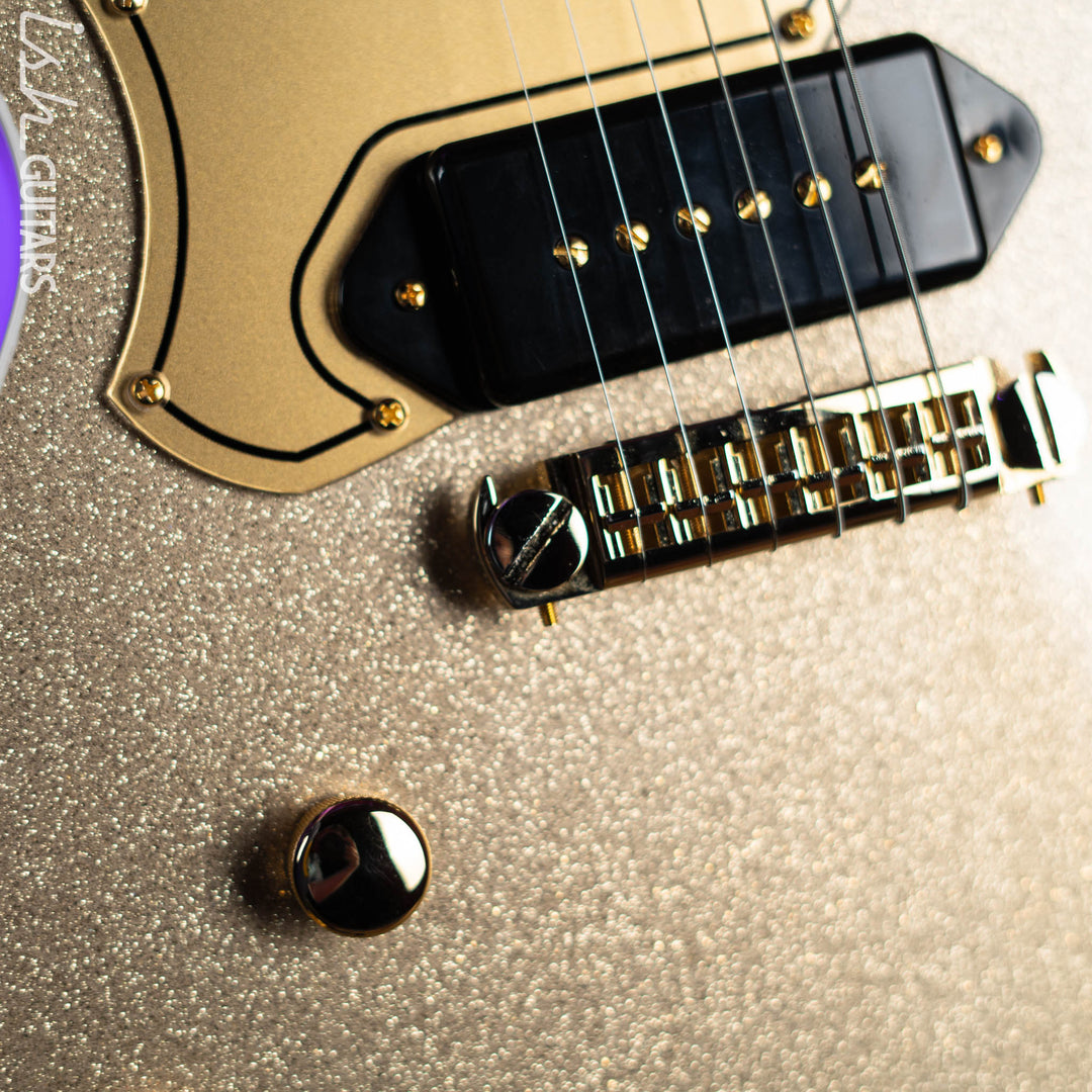 Kauer Starliner Left Handed Guitar Gold Sparkle