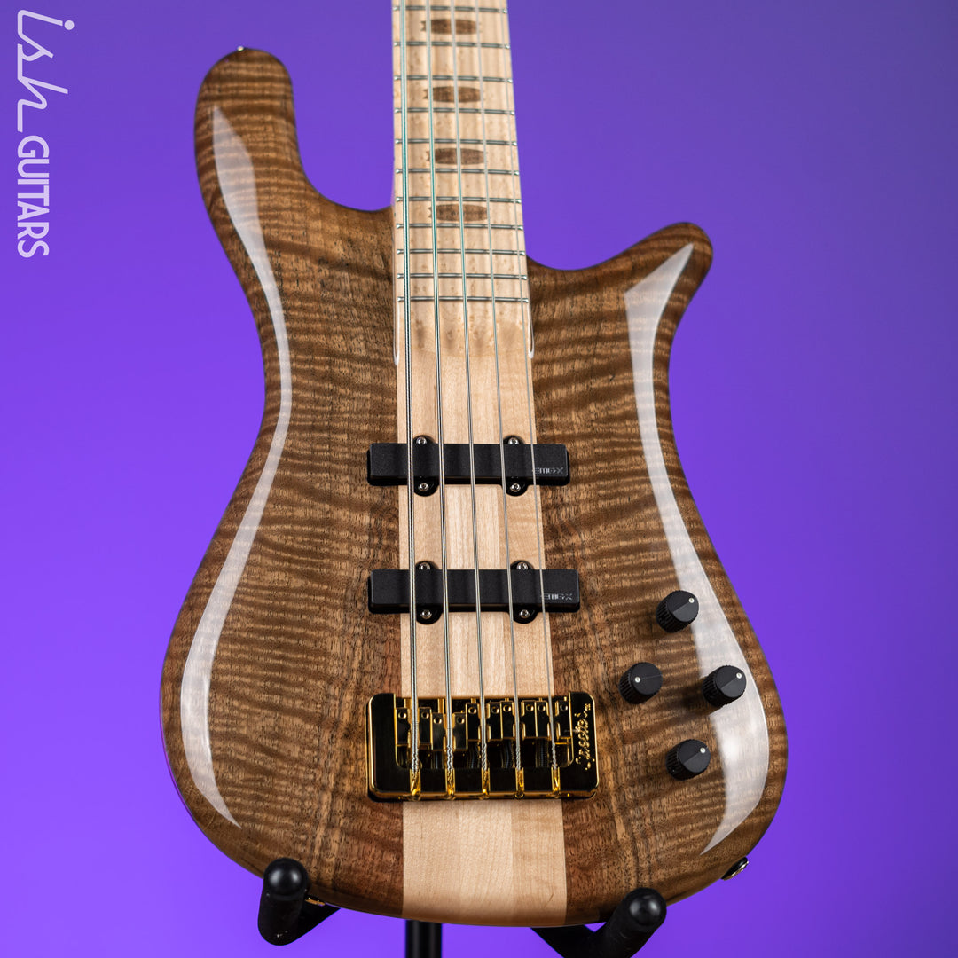 2022 Spector USA NS-5 5-String Bass Walnut Flame High Gloss
