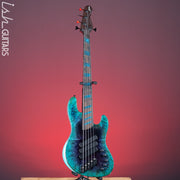 2021 Dingwall Super J 5-String Buckeye Burl Purple to Turquoise Reverseburst