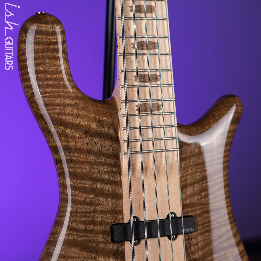 2022 Spector USA NS-5 5-String Bass Walnut Flame High Gloss