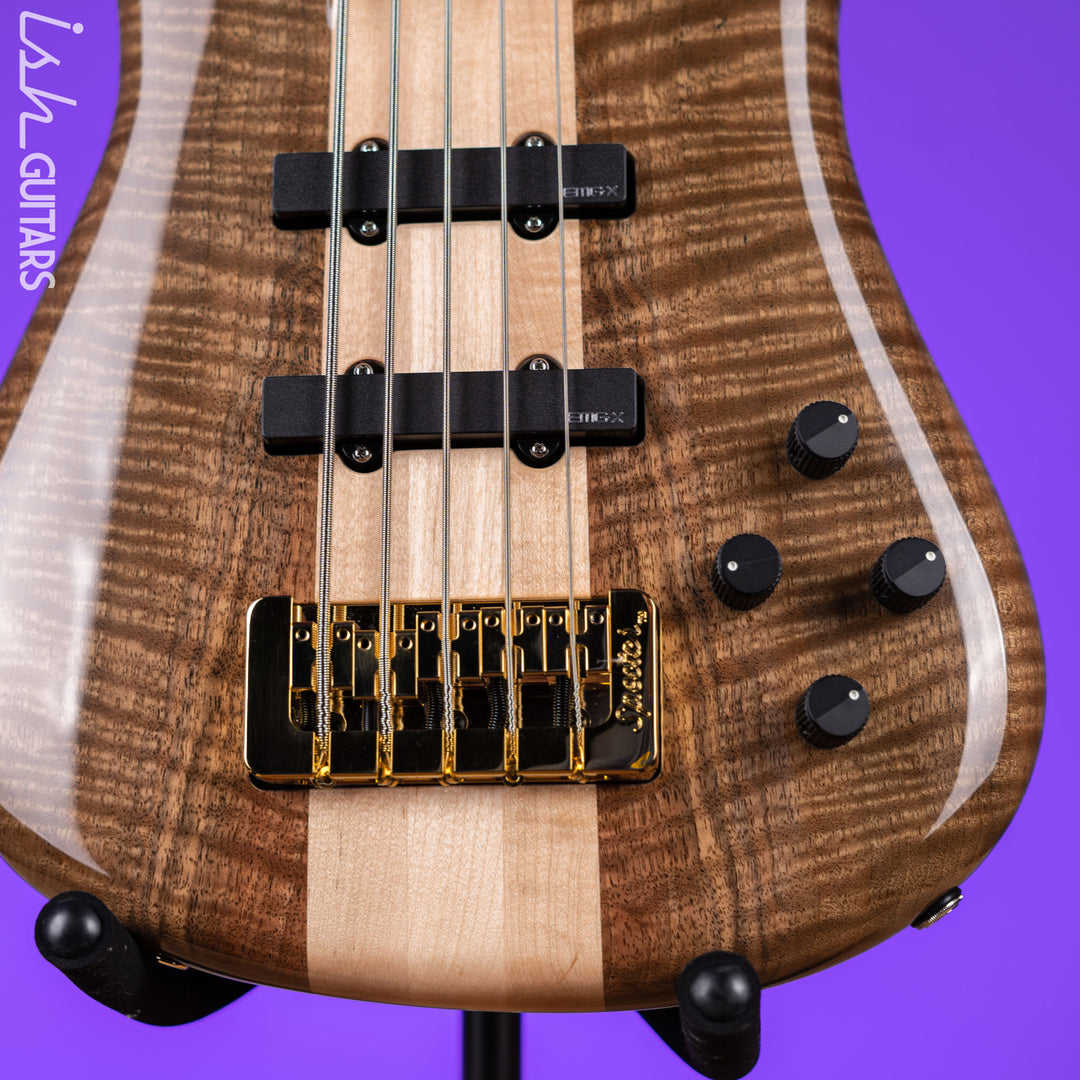 2022 Spector USA NS-5 5-String Bass Walnut Flame High Gloss