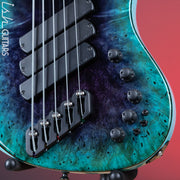 2021 Dingwall Super J 5-String Buckeye Burl Purple to Turquoise Reverseburst