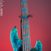 2021 Dingwall Super J 5-String Buckeye Burl Purple to Turquoise Reverseburst