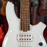 Ernie Ball Music Man BFR Crescendo Bongo 5 HH Bass White Sparkle Gloss