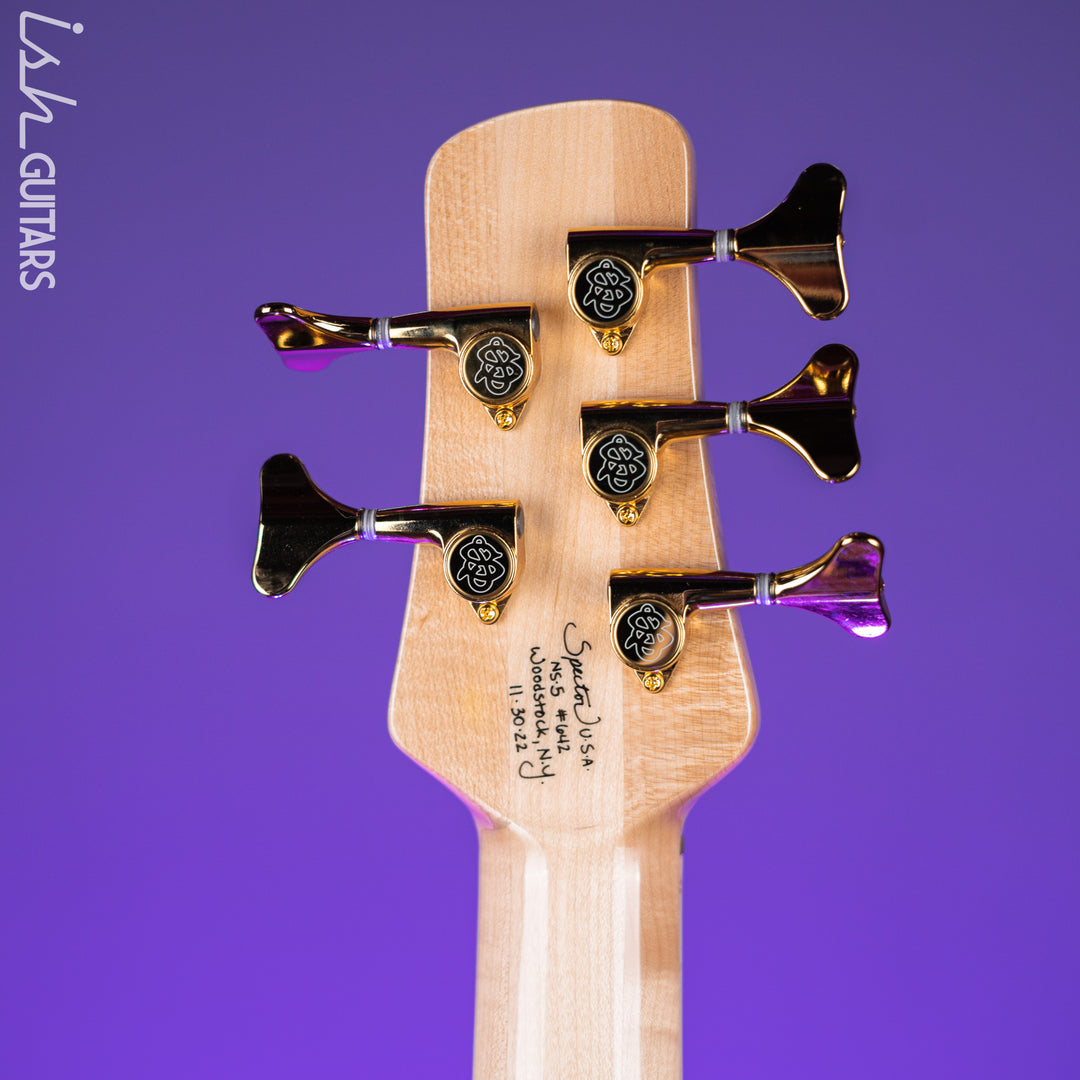 2022 Spector USA NS-5 5-String Bass Walnut Flame High Gloss