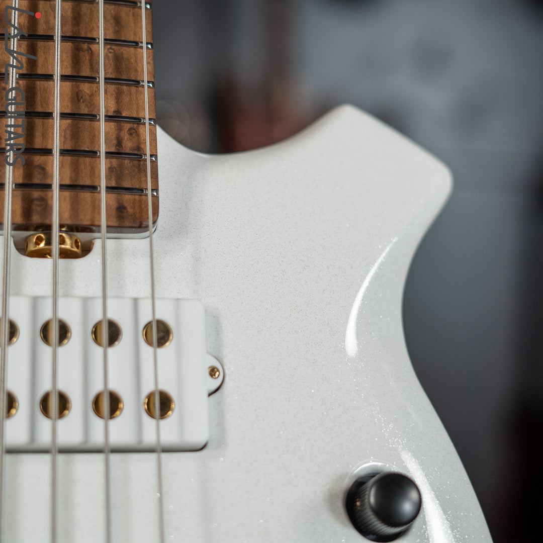 Ernie Ball Music Man BFR Crescendo Bongo 5 HH Bass White Sparkle Gloss