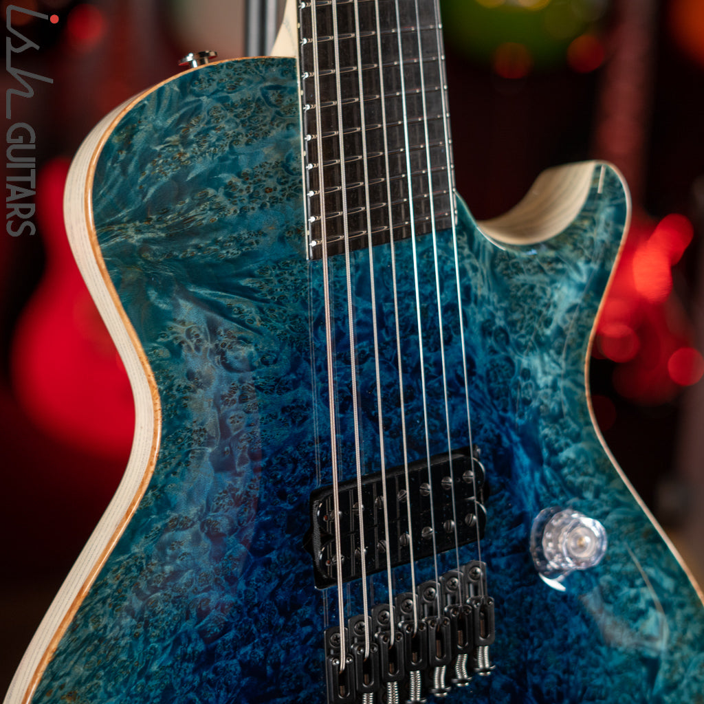PRS Private Stock Singlecut 7-String Multiscale Reverse Aqua Violet Glow