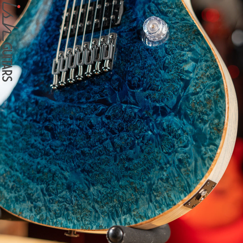 PRS Private Stock Singlecut 7-String Multiscale Reverse Aqua Violet Glow