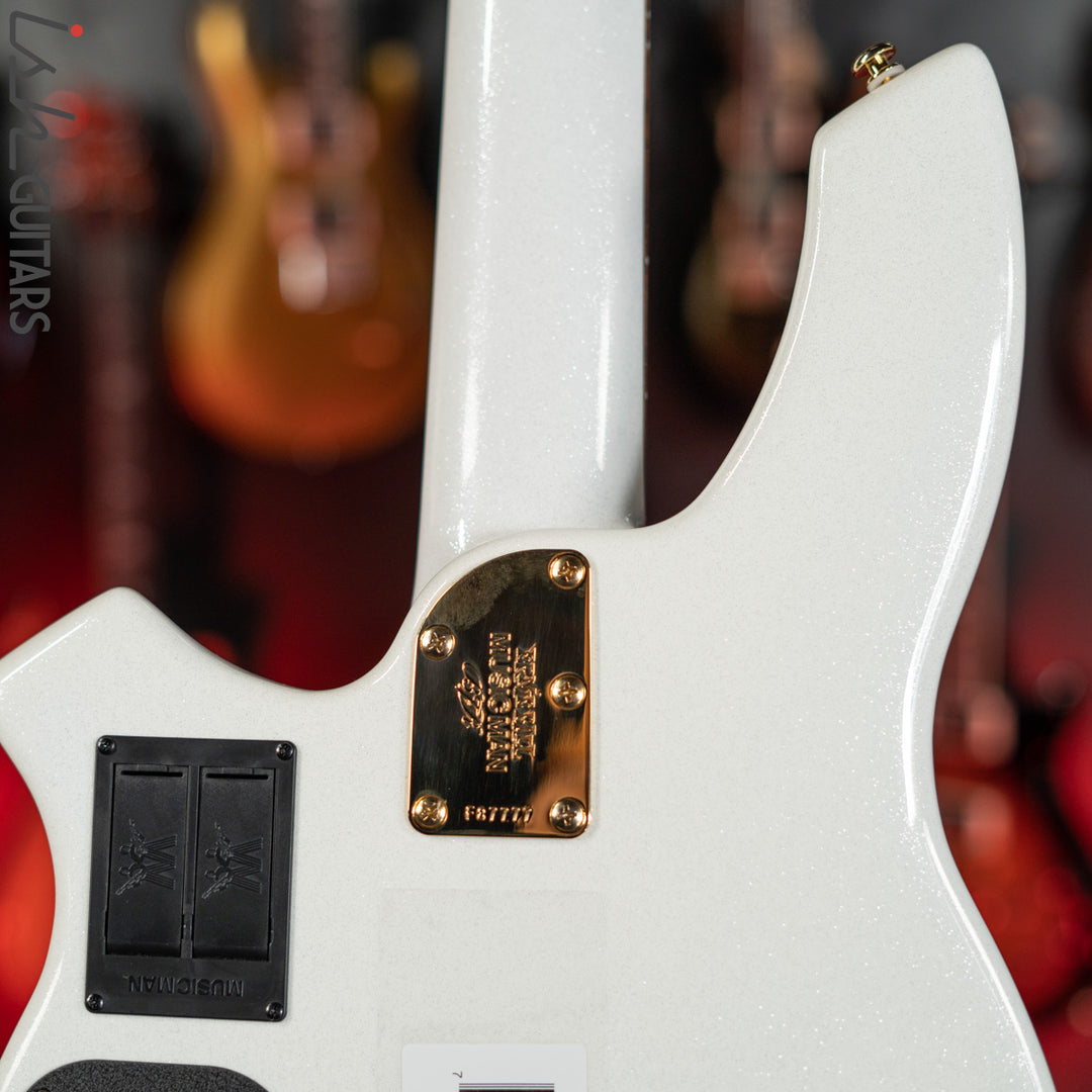 Ernie Ball Music Man BFR Crescendo Bongo 5 HH Bass White Sparkle Gloss