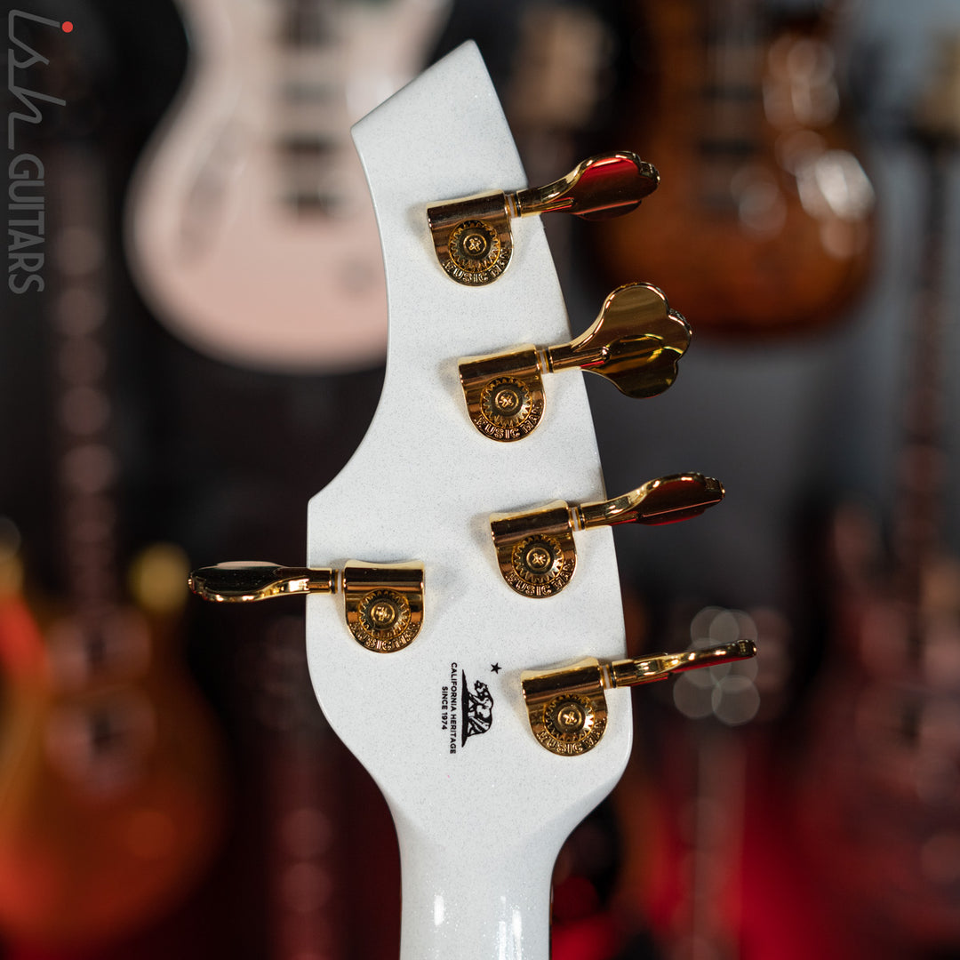 Ernie Ball Music Man BFR Crescendo Bongo 5 HH Bass White Sparkle Gloss