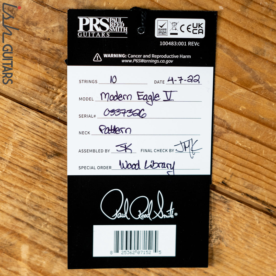 PRS Wood Library Modern Eagle V Satin Antique White