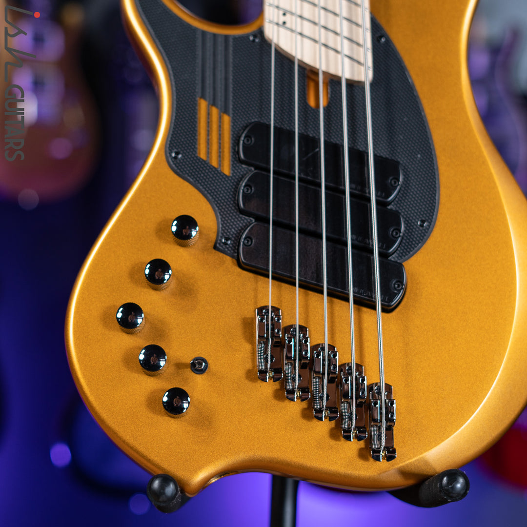 Dingwall NG-3 5-String Bass Left Handed Metallic Gold Matte