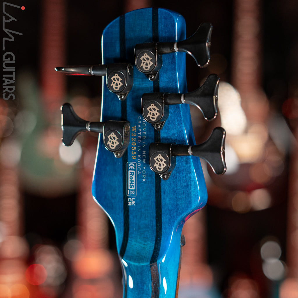 Spector NS Dimension 5 Multiscale Bass Black and Blue Gloss