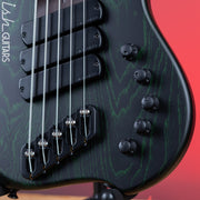 Dingwall ABZ 5-String Bass Black with Green Ceruse Satin