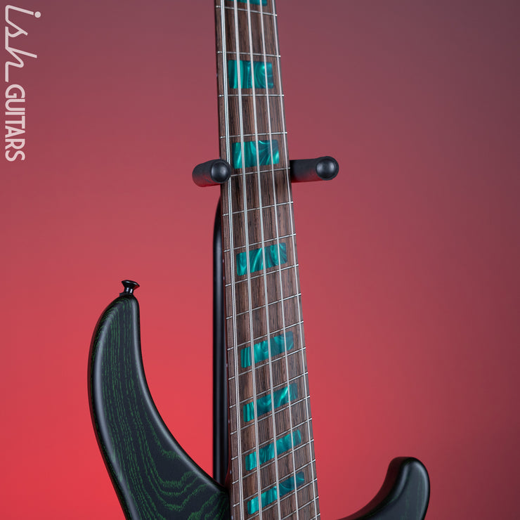 Dingwall ABZ 5-String Bass Black with Green Ceruse Satin