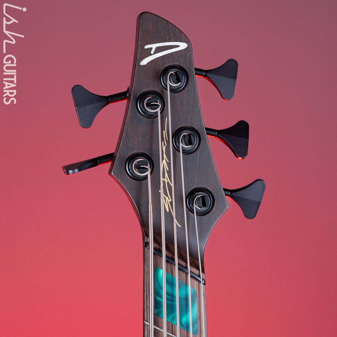 Dingwall ABZ 5-String Bass Black with Green Ceruse Satin