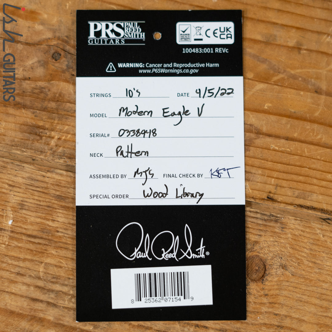 PRS Wood Library Modern Eagle V Satin Seafoam Green