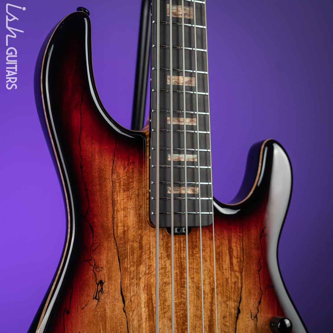 Ernie Ball Music Man Sting Ray 5 35th Anniversary String Bass Spalted Sunburst