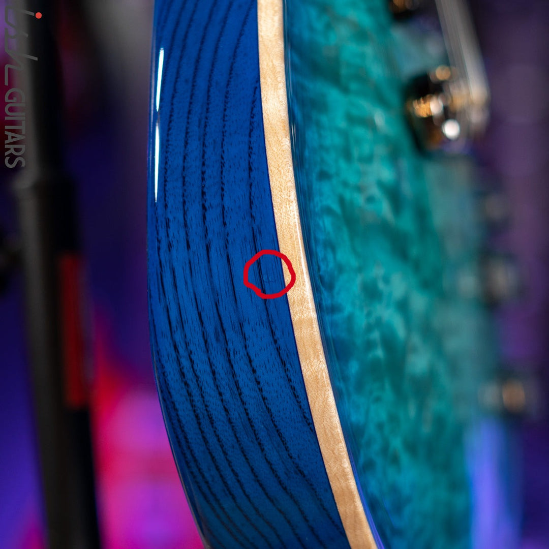 PRS Tremonti Stoptail Wood Library Makena Blue Burst 10 Top Quilt - Demo