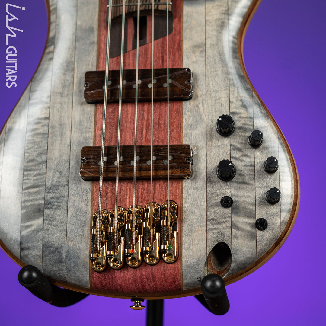 Ibanez SR5CMDX Premium 5-String Bass Black Ice Low Gloss Demo
