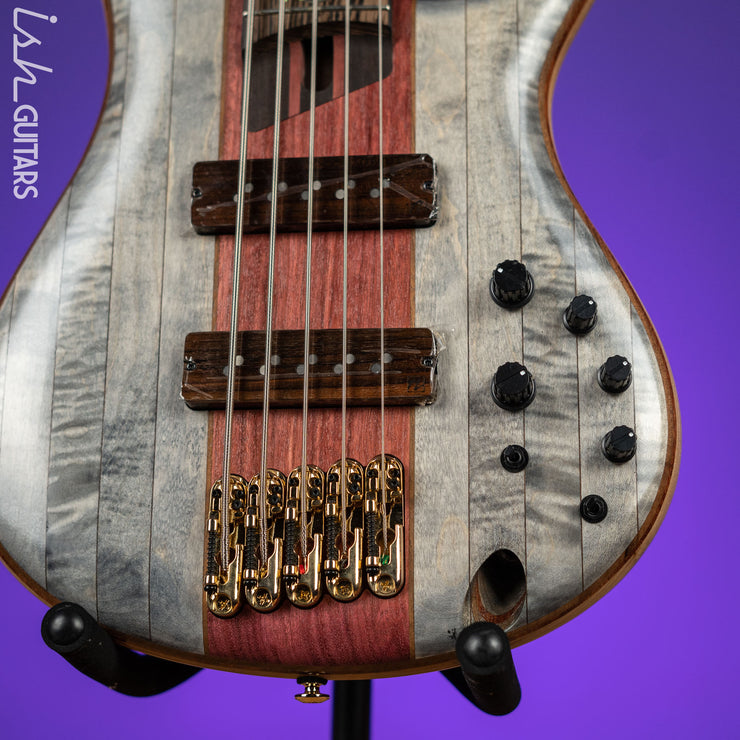 Ibanez SR5CMDX Premium 5-String Bass Black Ice Low Gloss