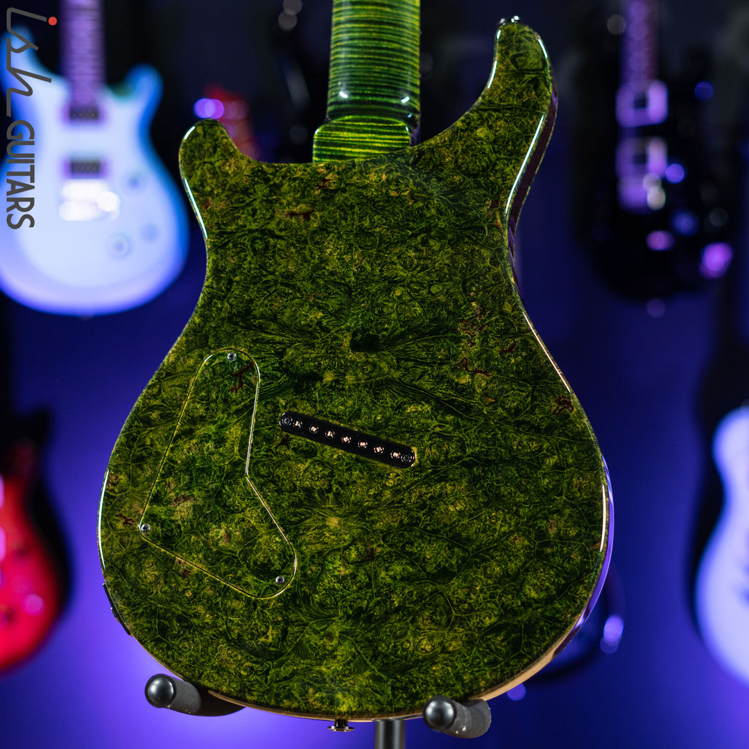 PRS Private Stock Custom 24 Multi-scale 7-String Burl Maple Rainforest Green Gloss