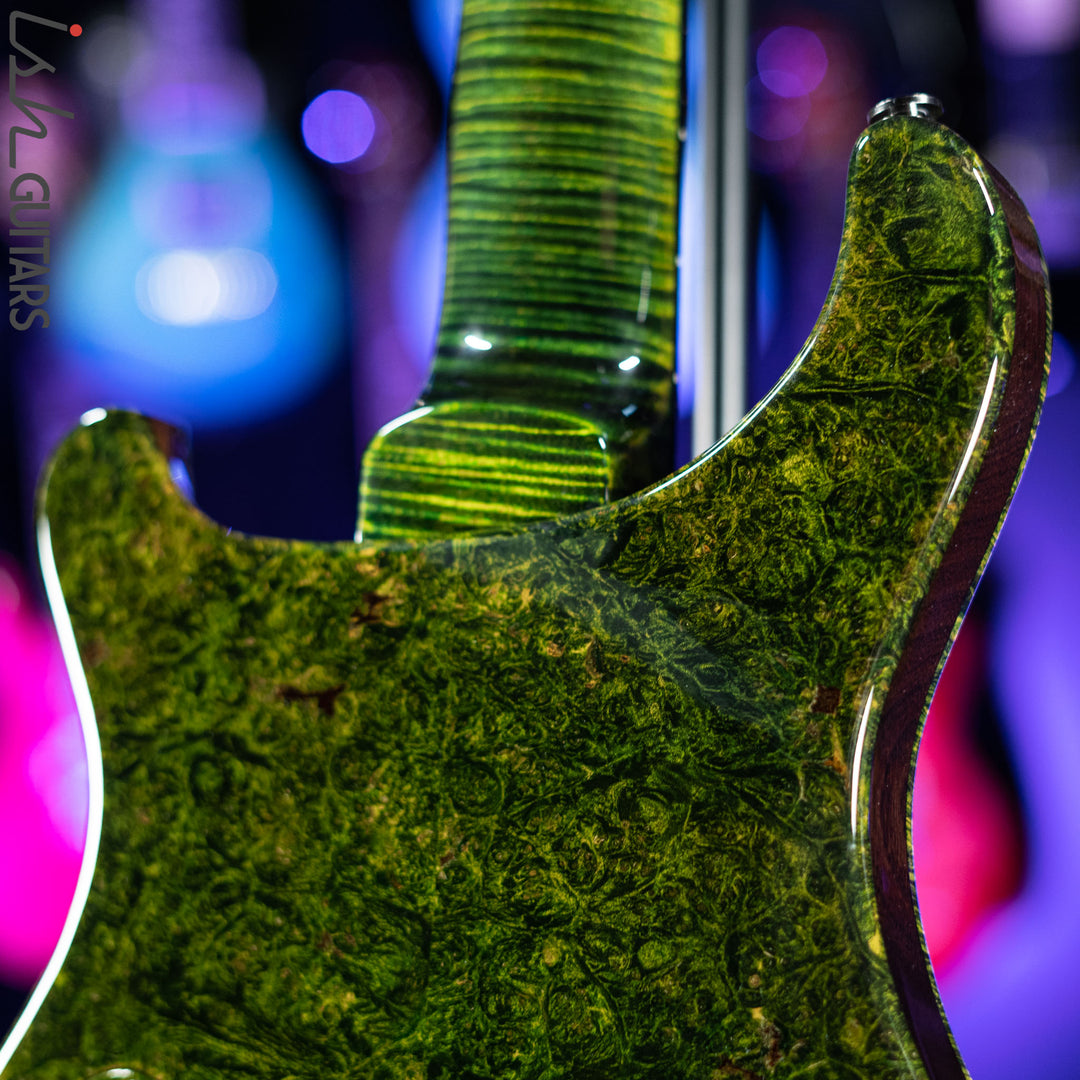 PRS Private Stock Custom 24 Multi-scale 7-String Burl Maple Rainforest Green Gloss