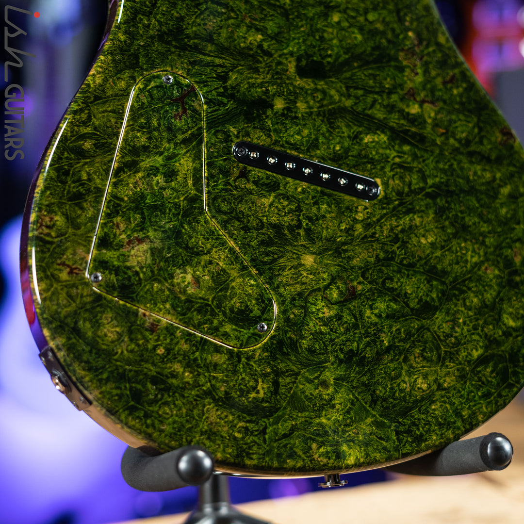 PRS Private Stock Custom 24 Multi-scale 7-String Burl Maple Rainforest Green Gloss