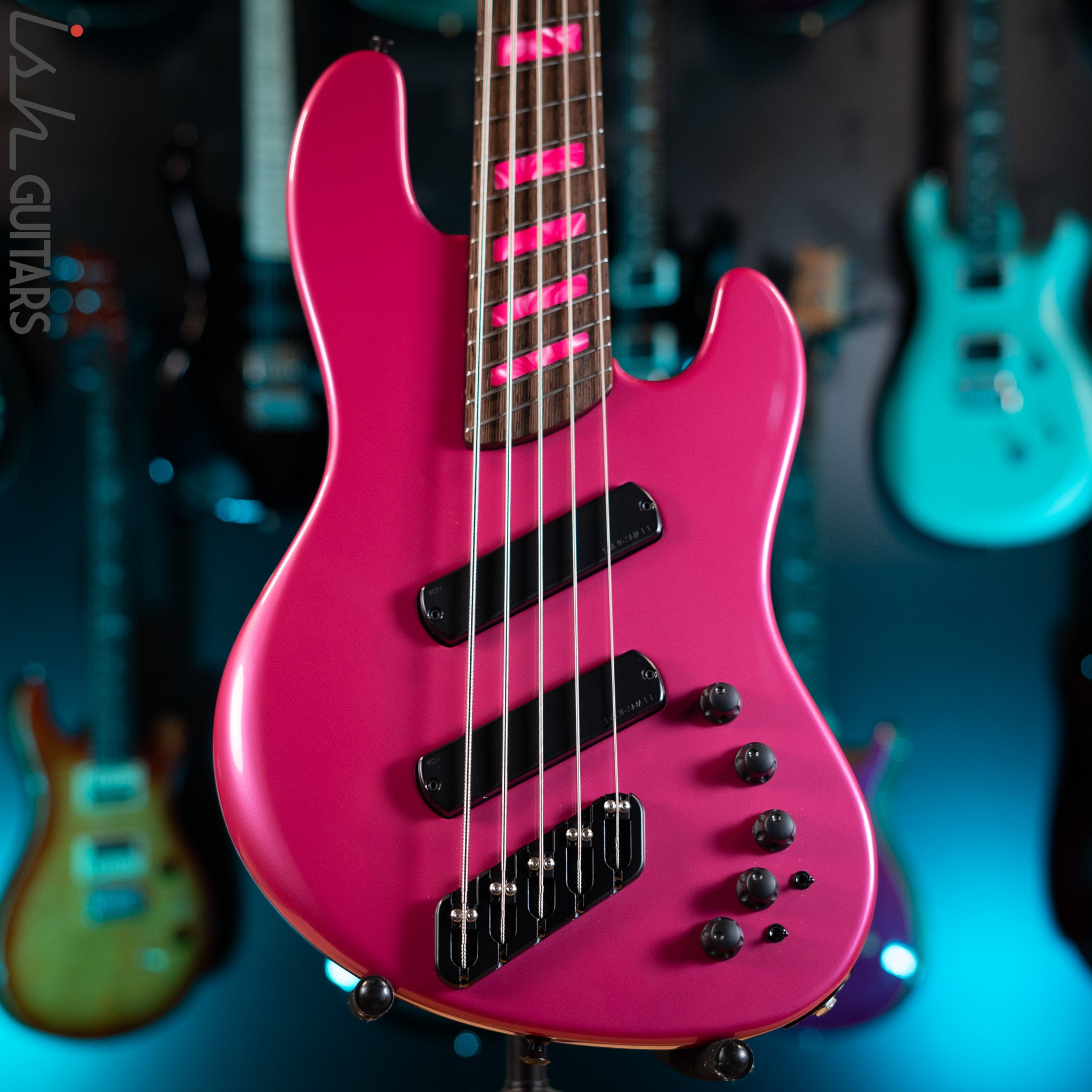 Dingwall Super J 5-String Bass Pink Metallic Gloss – Ish Guitars