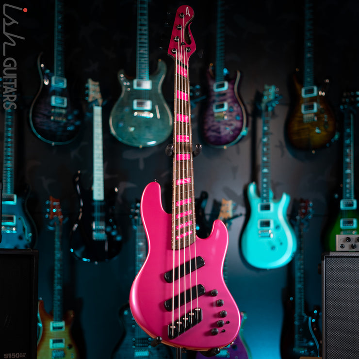 Dingwall Super J 5-String Bass Pink Metallic Gloss