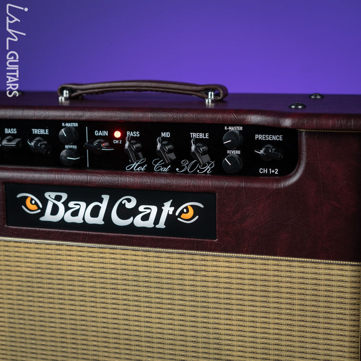 Bad Cat Hot Cat 30R Handwired Series 1x12" 30W Guitar Combo Amplifier Wine Red
