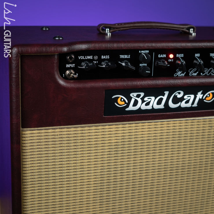 Bad Cat Hot Cat 30R Handwired Series 1x12" 30W Guitar Combo Amplifier Wine Red