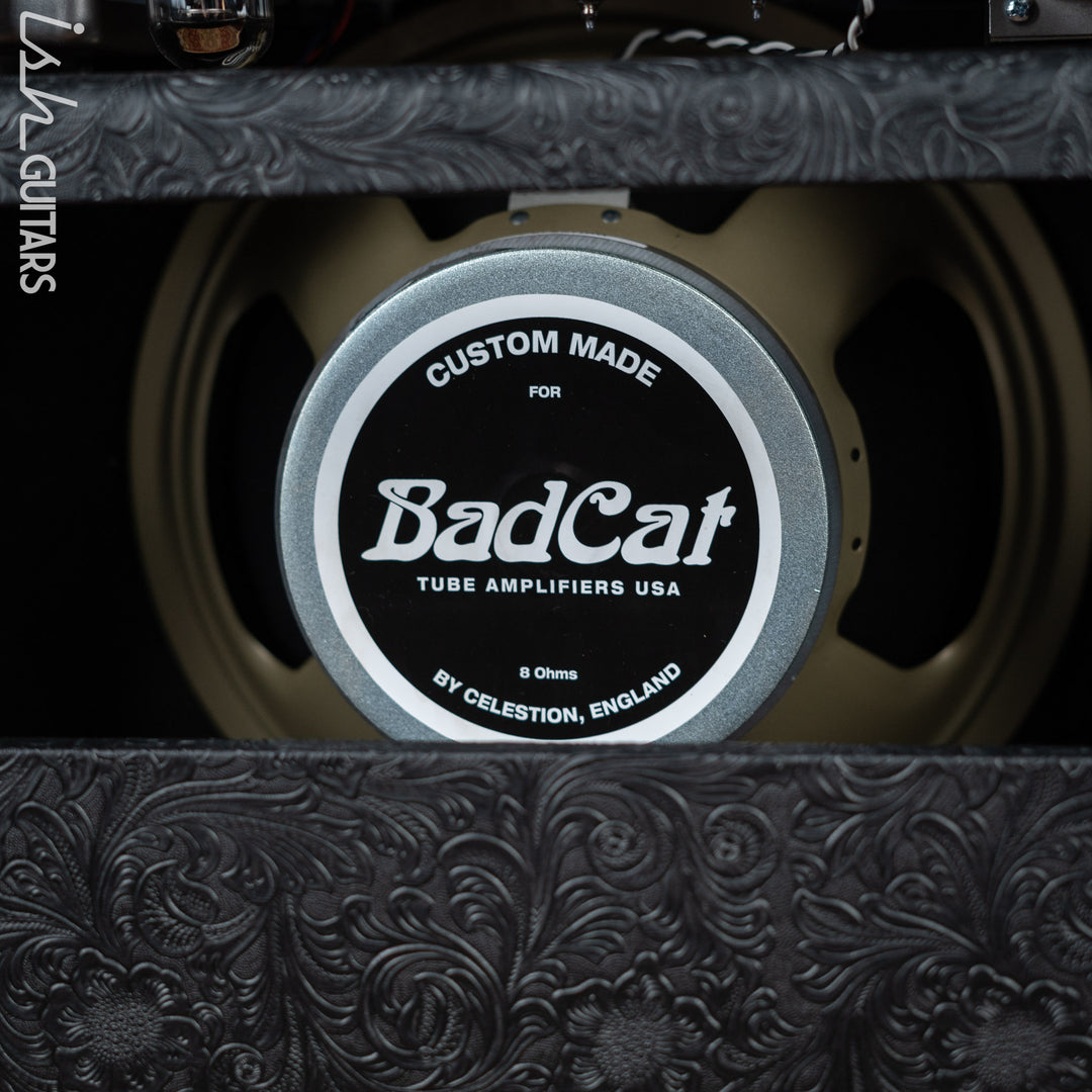 Bad Cat Cub IV 15 Reverb Handwired 15-Watt 1x12 Guitar Combo Amplifier Western Tolex, Black &amp; White Snakeskin