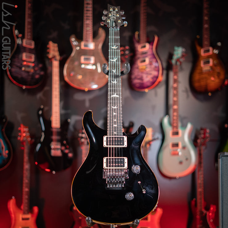 PRS Custom 24 Floyd Rose Black Gloss Amber Binding