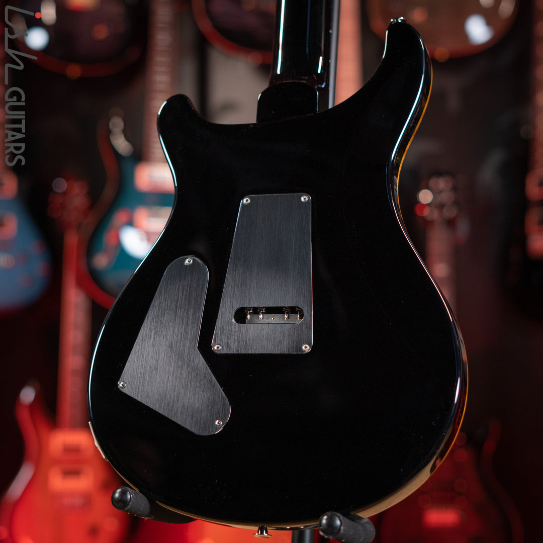 PRS Custom 24 Floyd Rose Black Gloss Amber Binding