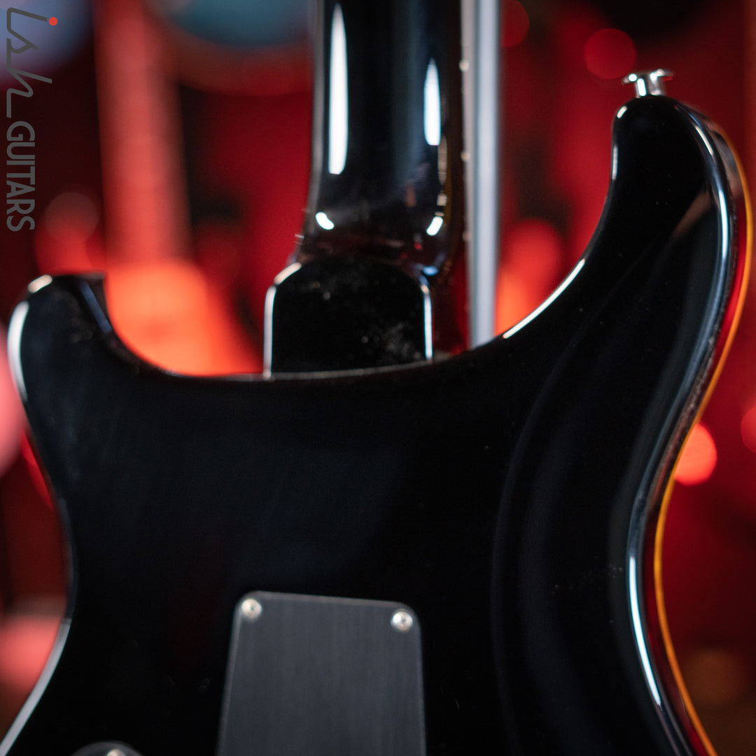PRS Custom 24 Floyd Rose Black Gloss Amber Binding