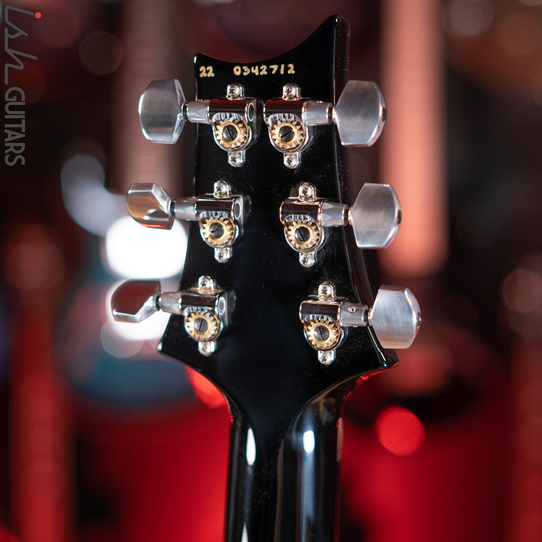 PRS Custom 24 Floyd Rose Black Gloss Amber Binding
