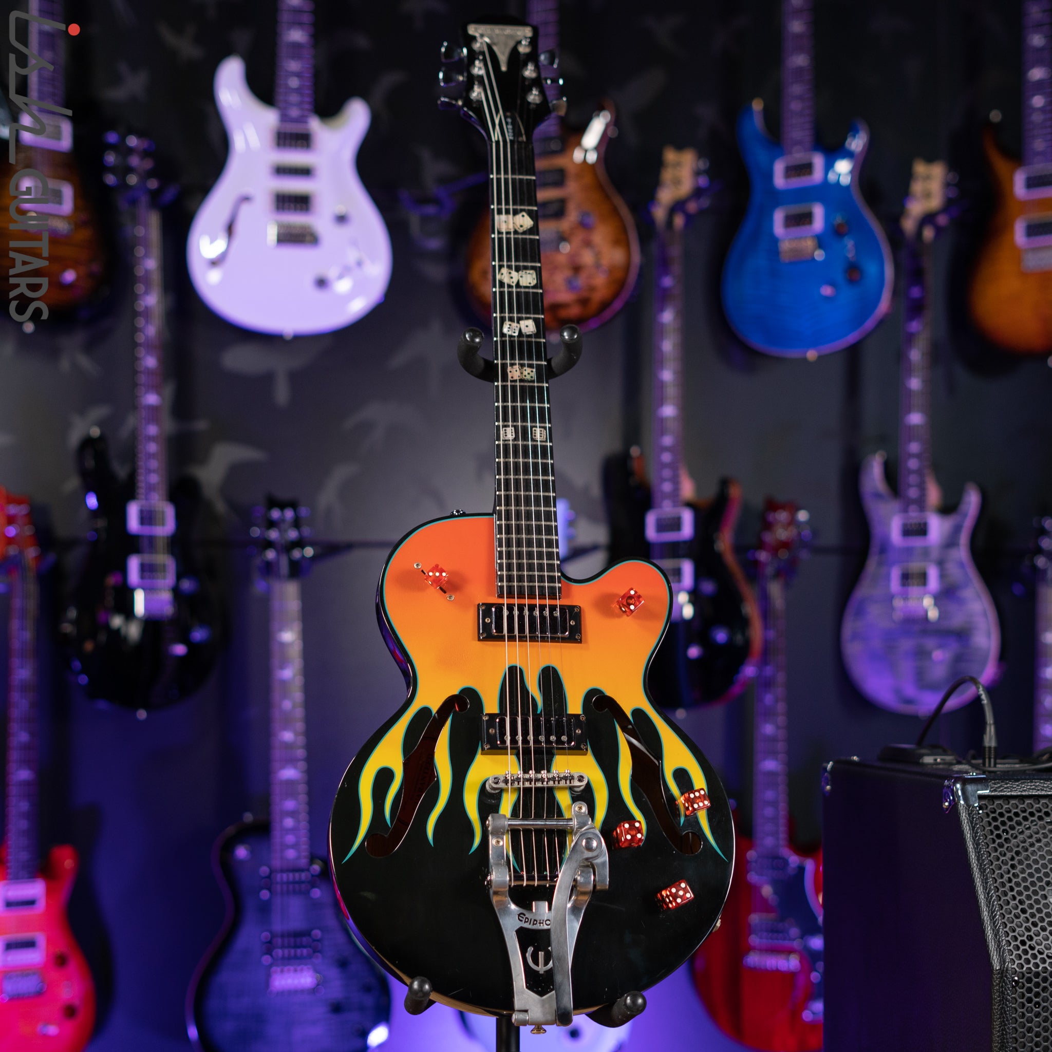 1999 Epiphone FlameKat Semi-Hollow Bigsby Flame Finish – Ish Guitars