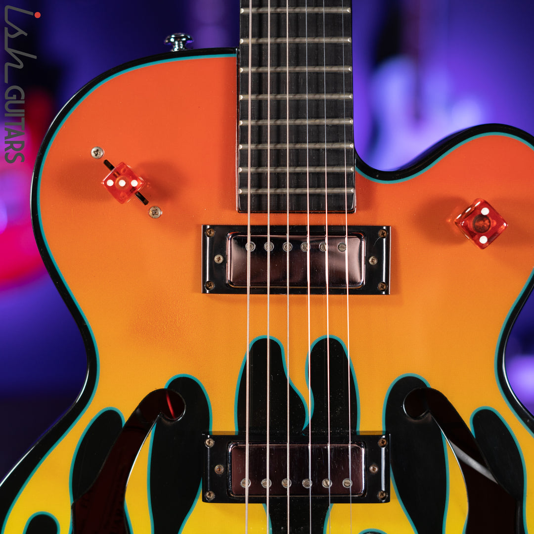 1999 Epiphone FlameKat Semi-Hollow Bigsby Flame Finish