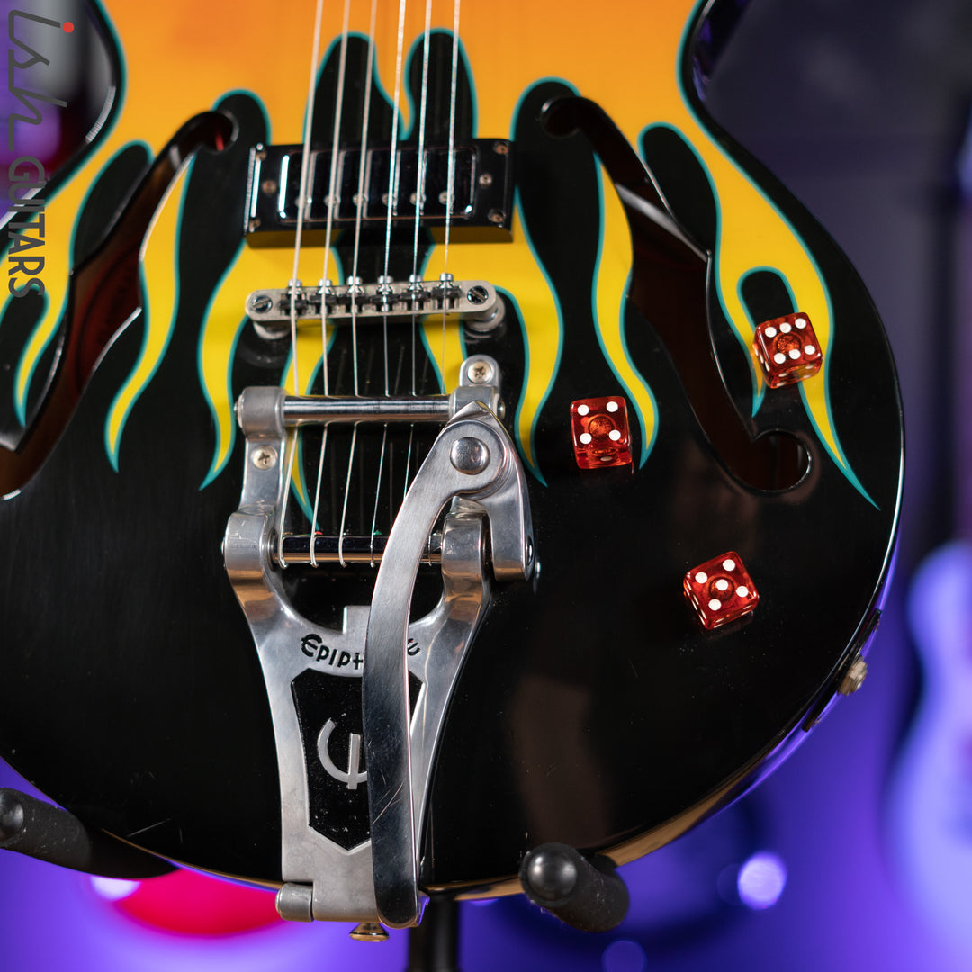 1999 Epiphone FlameKat Semi-Hollow Bigsby Flame Finish